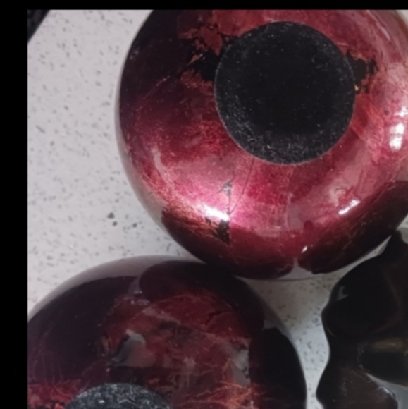 Artistic Modern Home Accent Centerpiece Decorative Sphere Balls, Set of 2 - Picture 2 of 3